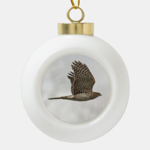 Cooper's Hawk Keramische Bal Ornament