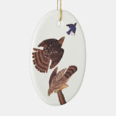 Cooper's Hawk Oval Christmas Ornament (Rechts)