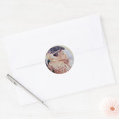 Coopers Hawk Portret Ronde Sticker (Envelop)