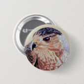 Coopers Hawk Ronde Button 5,7 Cm (Voorkant /achterkant)