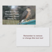 Coopers Hawk Visitekaartje (Voorkant / Achterkant)