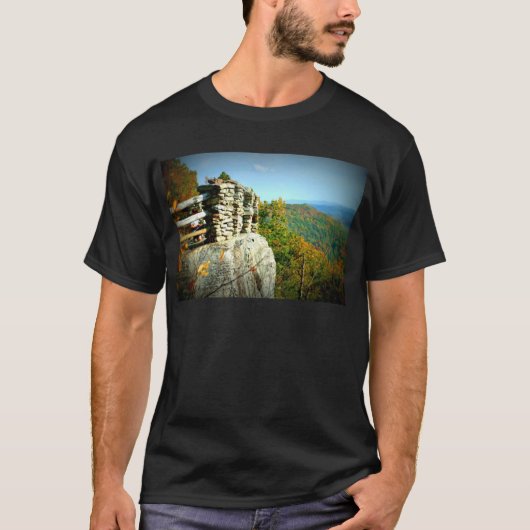 Coopers Rock ziet de Herfst over het hoofd. West V T-shirt (Voorkant)