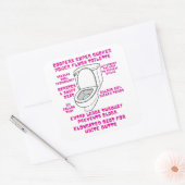 Cooper's super sukkel toilet vierkante sticker (Envelop)