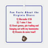 Cooperstown Baseball Custom Home Run Fotofeiten Metalen Ornament (Achterkant)