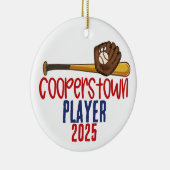 Cooperstown Baseball Player Ornament from Mom Dad (Rechts)
