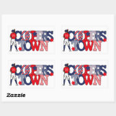 Cooperstown Baseball Player Year Patriotic Rechthoekige Sticker (Vel)