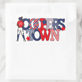 Cooperstown Baseball Player Year Patriotic Rechthoekige Sticker