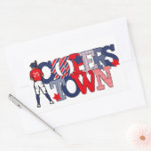 Cooperstown Baseball Player Year Patriotic Rechthoekige Sticker (Envelop)