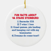 Cooperstown Baseball Team Foto Beste Week Fun Fact Keramisch Ornament (Achterkant)