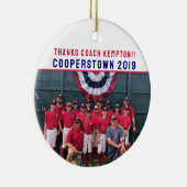 Cooperstown Coach Gift Team Photo Week Highlights Keramisch Ornament (Rechts)