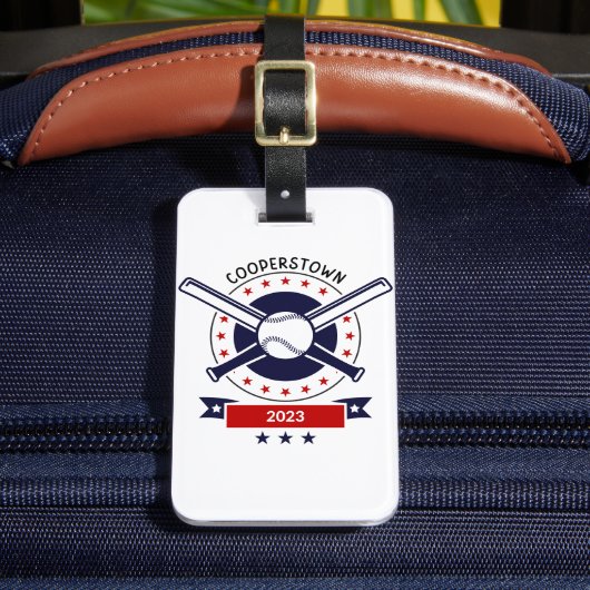 Cooperstown DreamsPark honkbal T-shirt Bagagelabel (Voorkant Insitu 2)