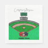 Cooperstown Field Team Party gepersonaliseerd Servet (Voorkant)
