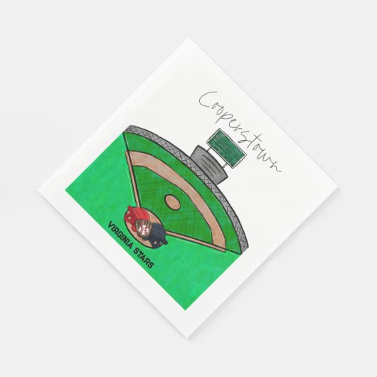 Cooperstown Field Team Party gepersonaliseerd Servet (Hoek)