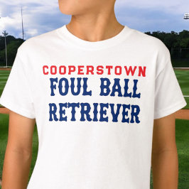 Cooperstown Foul Ball Retriever Zusje Baseball T-shirt