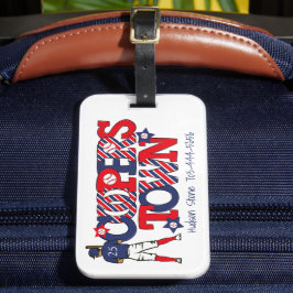 Cooperstown-honkbal / Aangepaste speler Patriotisc Bagagelabel