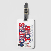 Cooperstown-honkbal / Aangepaste speler Patriotisc Bagagelabel (Voorkant (verticaal))