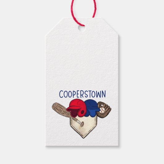 Cooperstown-honkbal  cadeaulabel (Voorkant)