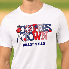 Cooperstown Honkbal Vader / Persoonlijk Patriotisc Tri-Blend Shirt