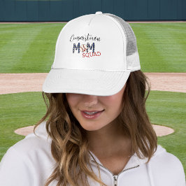 Cooperstown Honkbalsquad Moeders / Patriotische Mo Trucker Pet