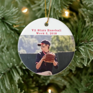 Cooperstown-honkbalteam foto leuk weetje keramisch ornament