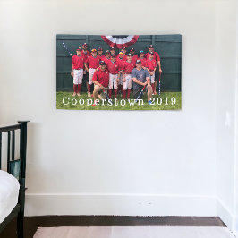 Cooperstown-honkbalteamfoto / Coach-speler Spandoek