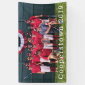 Cooperstown-honkbalteamfoto / Coach-speler Spandoek (Verticaal)