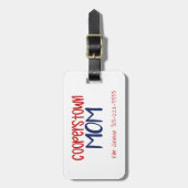 Cooperstown Moeder Rood Blauw Bagagelabel (Voorkant verticaal)