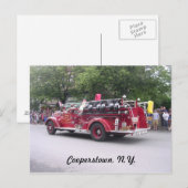Cooperstown, N.Y. Revermoeid Fire Truck Briefkaart (Voorkant / Achterkant)