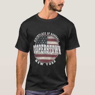 Cooperstown New York Amerikaanse vlag T-shirt