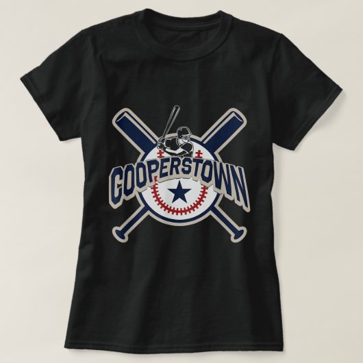 Cooperstown New York Baseball Family Vacking T-shirt (Design voorkant)