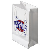 Cooperstown New York Baseball Klein Cadeauzakje (Voorkant Gekanteld)