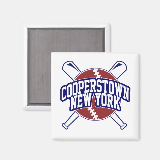 Cooperstown New York Honkbal Magneet (Voorkant / Achterkant)