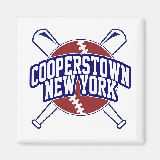Cooperstown New York Honkbal Magneet (Voorkant)