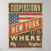 Cooperstown New York Poster (Voorkant)