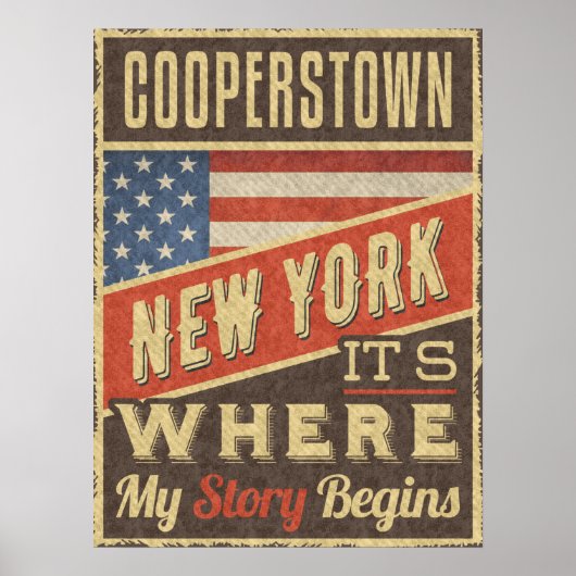 Cooperstown New York Poster (Voorkant)