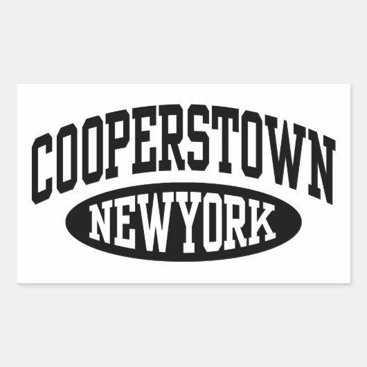 Cooperstown New York Rechthoekige Sticker (Voorkant)