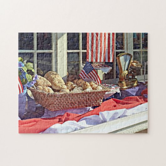 Cooperstown NY - Bakkerijvenster met Amerikaanse v Legpuzzel (Horizontaal)