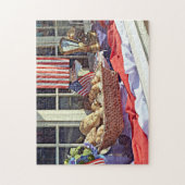Cooperstown NY - Bakkerijvenster met Amerikaanse v Legpuzzel (Verticaal)