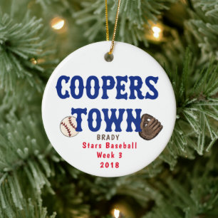Cooperstown NY Baseball Custom Fun Feiten Ball Mit Keramisch Ornament