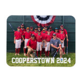 Cooperstown NY Baseball Custom Team Foto Magneet (Horizontaal)