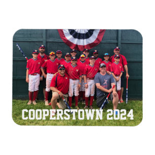 Cooperstown NY Baseball Custom Team Foto Magneet