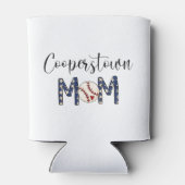 Cooperstown NY Baseball Mom Stars Script Team Moed Blikjeskoeler (Achterkant)