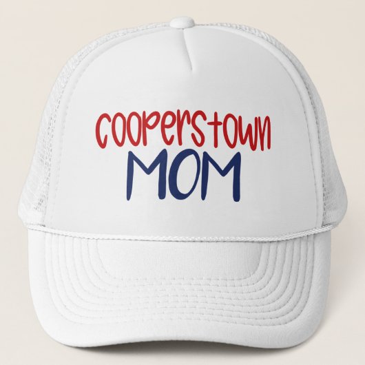 Cooperstown NY Baseball Mom  Trucker Pet (Voorkant)