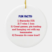 Cooperstown NY Baseball Speler Foto Team Naam Keramisch Ornament (Achterkant)