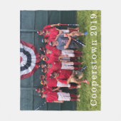 Cooperstown NY Baseball Team Foto Jaar Keepsake Fleece Deken (Voorkant)
