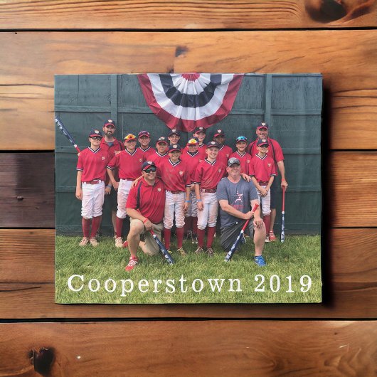 Cooperstown NY Baseball Team Foto Jaar Keepsake Fleece Deken