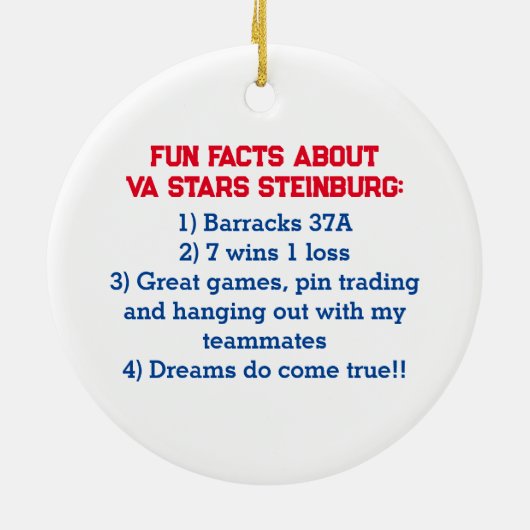 Cooperstown NY Baseball Team Foto Team Naam feiten Keramisch Ornament (Achterkant)