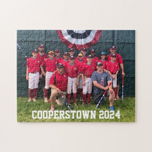 Cooperstown NY Baseball Team Fotojaar Legpuzzel (Horizontaal)
