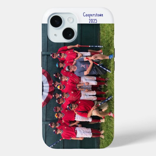 Cooperstown NY Baseball Team Photo Year Custom Case-Mate iPhone Case (Achterkant)
