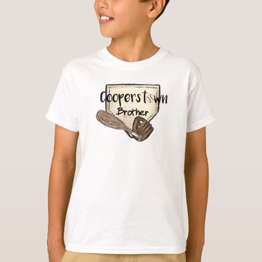 Cooperstown NY Brother Schattig Honkbal Toernooi T-shirt (Voorkant)